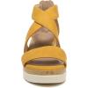 imageNaturalizer Soul Womens Goodtimes Crisscross Strappy Wedge SandalYellow Faux Leather