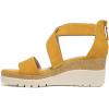 imageNaturalizer Soul Womens Goodtimes Crisscross Strappy Wedge SandalYellow Faux Leather