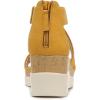 imageNaturalizer Soul Womens Goodtimes Crisscross Strappy Wedge SandalYellow Faux Leather