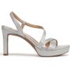 imageNaturalizer Womens Abby Strappy Platform Dress SandalSilver Textured