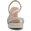 imageNaturalizer Womens Abby Strappy Platform Dress SandalSilver Textured