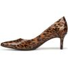 imageNaturalizer Womens Everly Pointed Toe Low Heel Stiletto PumpAnimal Print Cheetah Patent