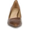 imageNaturalizer Womens Everly Pointed Toe Low Heel Stiletto PumpBanana Bread Brown Croc Leather