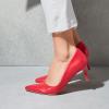 imageNaturalizer Womens Everly Pointed Toe Low Heel Stiletto PumpCrantini Red Leather