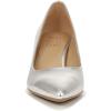 imageNaturalizer Womens Everly Pointed Toe Low Heel Stiletto PumpSilver Leather