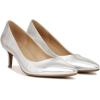 imageNaturalizer Womens Everly Pointed Toe Low Heel Stiletto PumpSilver Leather