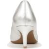 imageNaturalizer Womens Everly Pointed Toe Low Heel Stiletto PumpSilver Leather