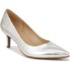 imageNaturalizer Womens Everly Pointed Toe Low Heel Stiletto PumpSilver Leather