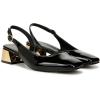 imageNaturalizer Womens Jayla Low Heel Slingback Dress ShoeBlack Faux Leather