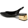 imageNaturalizer Womens Jayla Low Heel Slingback Dress ShoeBlack Faux Leather