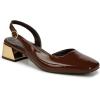 imageNaturalizer Womens Jayla Low Heel Slingback Dress ShoeCappuccino Brown Faux Leather