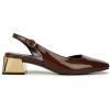 imageNaturalizer Womens Jayla Low Heel Slingback Dress ShoeCappuccino Brown Faux Leather