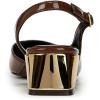 imageNaturalizer Womens Jayla Low Heel Slingback Dress ShoeCappuccino Brown Faux Leather