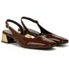 imageNaturalizer Womens Jayla Low Heel Slingback Dress ShoeCappuccino Brown Faux Leather