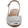 imageNaturalizer Womens Jayla Low Heel Slingback Dress ShoeSilver Metallic