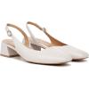 imageNaturalizer Womens Jayla Low Heel Slingback Dress ShoeWarm White Leather