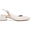 imageNaturalizer Womens Jayla Low Heel Slingback Dress ShoeWarm White Leather