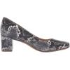 imageNaturalizer Womens Karina Low Block Heel Square Toe PumpBlue Grey Snake