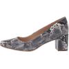 imageNaturalizer Womens Karina Low Block Heel Square Toe PumpBlue Grey Snake