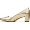 imageNaturalizer Womens Karina Low Block Heel Square Toe PumpChampagne Gold Leather