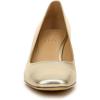 imageNaturalizer Womens Karina Low Block Heel Square Toe PumpChampagne Gold Leather