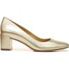 imageNaturalizer Womens Karina Low Block Heel Square Toe PumpChampagne Gold Leather