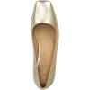 imageNaturalizer Womens Karina Low Block Heel Square Toe PumpChampagne Gold Leather