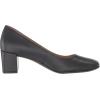 imageNaturalizer Womens Karina Low Block Heel Square Toe PumpFrench Navy Leather