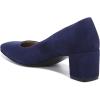 imageNaturalizer Womens Karina Low Block Heel Square Toe PumpHaven Dark Blue Suede