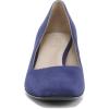 imageNaturalizer Womens Karina Low Block Heel Square Toe PumpHaven Dark Blue Suede