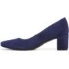 imageNaturalizer Womens Karina Low Block Heel Square Toe PumpHaven Dark Blue Suede