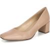 imageNaturalizer Womens Karina Low Block Heel Square Toe PumpGingersnap Brown Leather