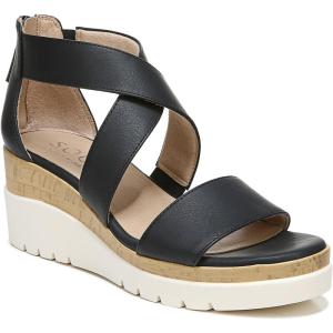 imageNaturalizer Soul Womens Goodtimes Crisscross Strappy Wedge SandalBlack Synthetic