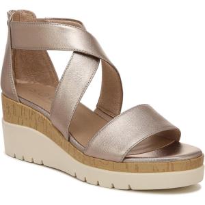 imageNaturalizer Soul Womens Goodtimes Crisscross Strappy Wedge SandalWarm Silver Synthetic