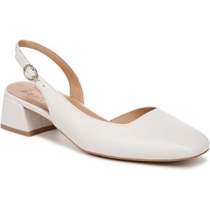 imageNaturalizer Womens Jayla Low Heel Slingback Dress ShoeWarm White Leather