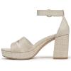 imageNaturalizer Womens Pearlyn Heeled SandalEggshell Beige Raffia
