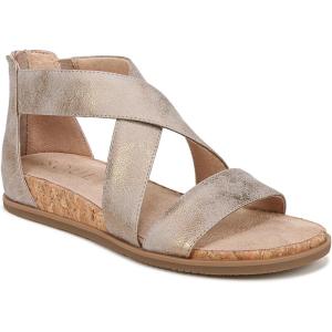 imageNaturalizer Soul Womens Cindi Strappy Flat SandalGold Metallic Faux Leather