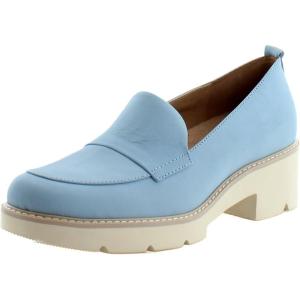 imageNaturalizer Women Darry Slip On Lightweight Lug Sole Heeled LoaferBluebell Nubuck Leather