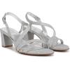 imageNaturalizer Women Vanessa2 Rhinestone Embellished Strappy Heeled SandalSilver Metallic Fabric