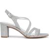 imageNaturalizer Women Vanessa2 Rhinestone Embellished Strappy Heeled SandalSilver Metallic Fabric