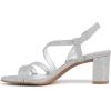 imageNaturalizer Women Vanessa2 Rhinestone Embellished Strappy Heeled SandalSilver Metallic Fabric