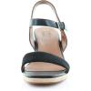 imageNaturalizer Womens Rose Ankle Strap SandalBlack Leather