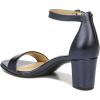 imageNaturalizer Womens Vera Ankle Strap Block Heel Dress SandalFrench Navy Metallic Leather