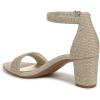 imageNaturalizer Womens Vera Ankle Strap Block Heel Dress SandalNaturalGold Multi