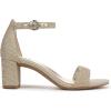 imageNaturalizer Womens Vera Ankle Strap Block Heel Dress SandalNaturalGold Multi