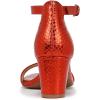 imageNaturalizer Womens Vera Ankle Strap Block Heel Dress SandalOrange Metallic Snake