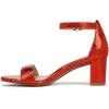 imageNaturalizer Womens Vera Ankle Strap Block Heel Dress SandalOrange Metallic Snake