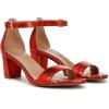 imageNaturalizer Womens Vera Ankle Strap Block Heel Dress SandalOrange Metallic Snake