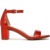 imageNaturalizer Womens Vera Ankle Strap Block Heel Dress SandalOrange Metallic Snake