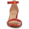 imageNaturalizer Womens Vera Ankle Strap Block Heel Dress SandalOrange Metallic Snake